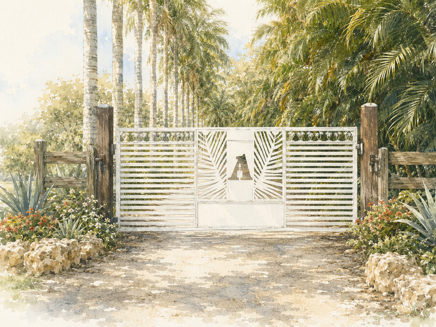 Tree farm entrance and nursery rows for a planned visit.